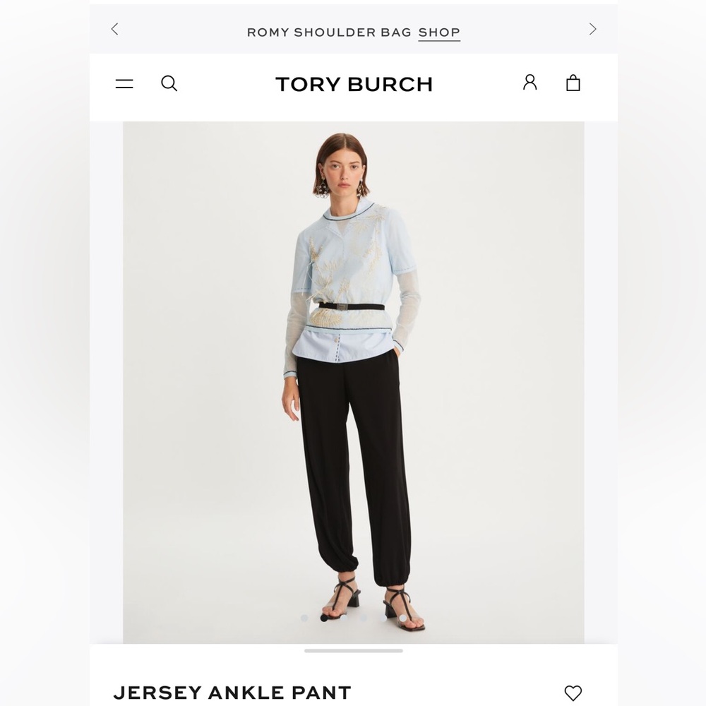 Tory Burch Jersey Ankle pant - black